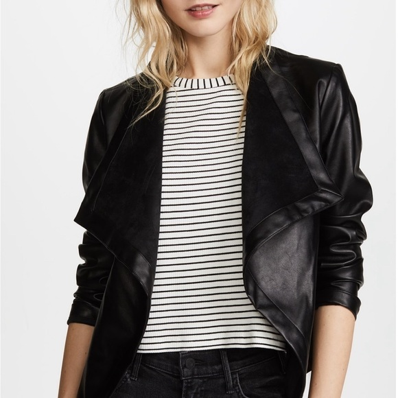 BB Dakota Jackets & Blazers - BB Dakota Moto Boho Peppin Vegan Leather Drapey Jacket Vegan XS Small Tan New